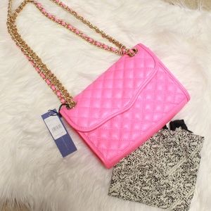 NWT Rebecca Minkoff Quilted Affair Mini(neon pink)